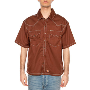 Dickies River Ranch - Camicia Maniche Corte Uomo Marrone DK0A4Z7MK471 . DICKIES 