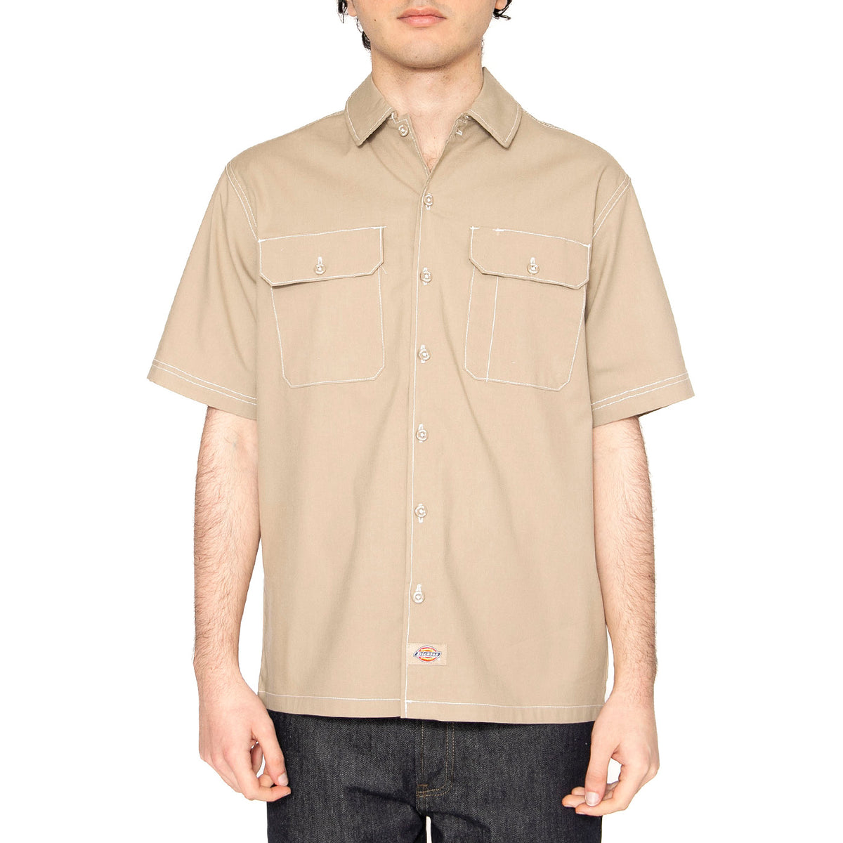 Riverbend Work Shirt Desert Sand - Camicia Maniche Corte Uomo Beige DK0A4Z7R0DS1 . DICKIES 