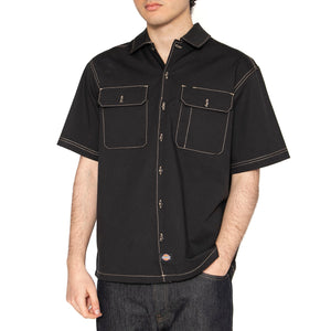 Riverbend Work Shirt Black - Camicia Maniche Corte Uomo Nera DK0A4Z7RBLK1 . DICKIES 