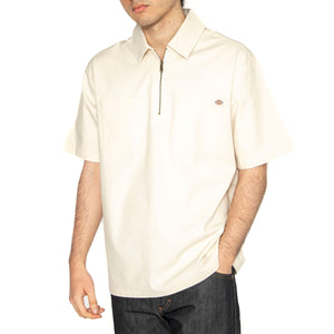 Ranch Qz Shirt Whitecap Gray - Camicia Maniche Corte Uomo Beige DK0A4Z7TF901 . DICKIES 