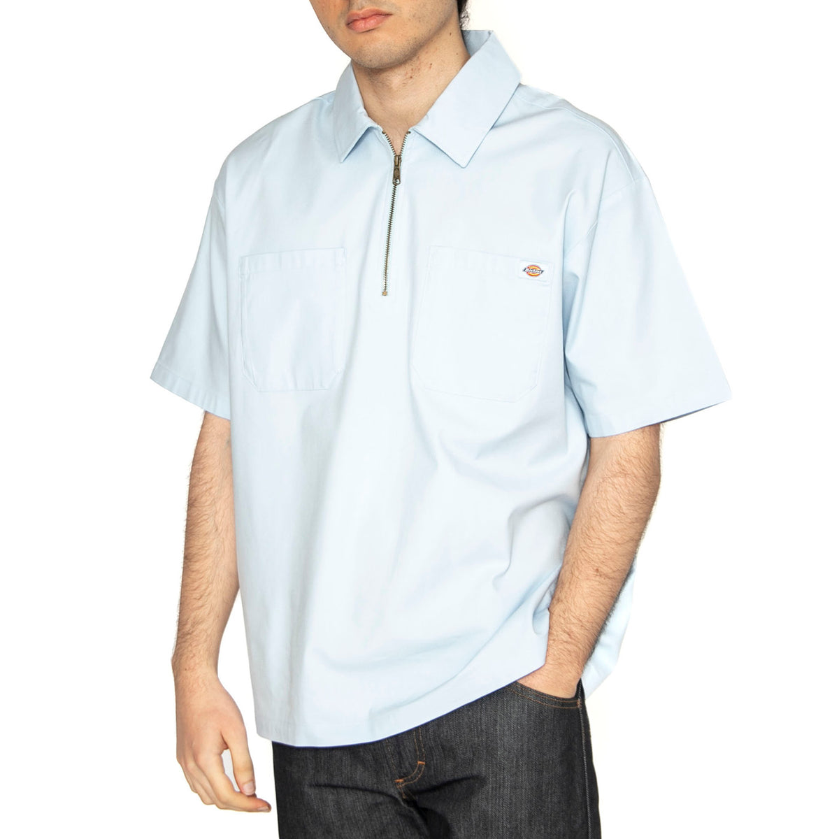 Ranch Qz Shirt Skyway - Camicia Maniche Corte Uomo Blu DK0A4Z7TK541 . DICKIES 