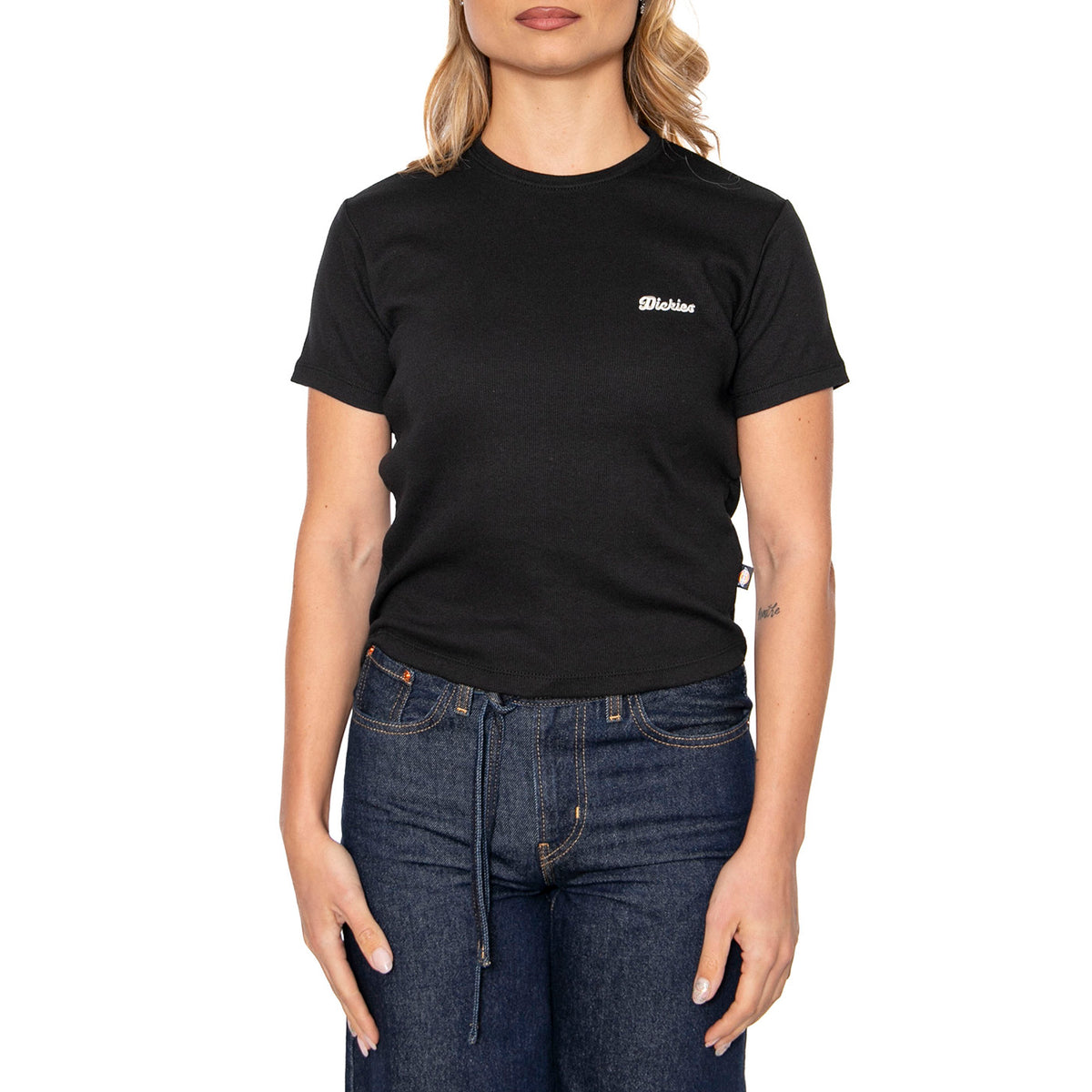 Lewiston Embro SS Tee Black - Maglietta Girocollo Donna Nera DK0A4Z8JBLK1 . DICKIES 