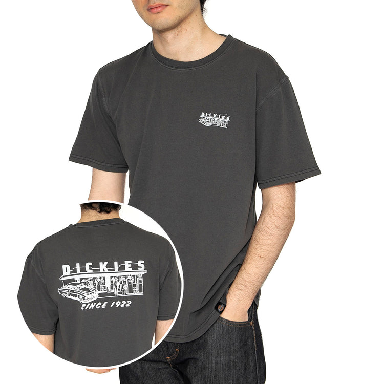 SS Station SS Tee Black - Maglietta Girocollo Uomo Nera DK0A4Z8XBLK1 . DICKIES 