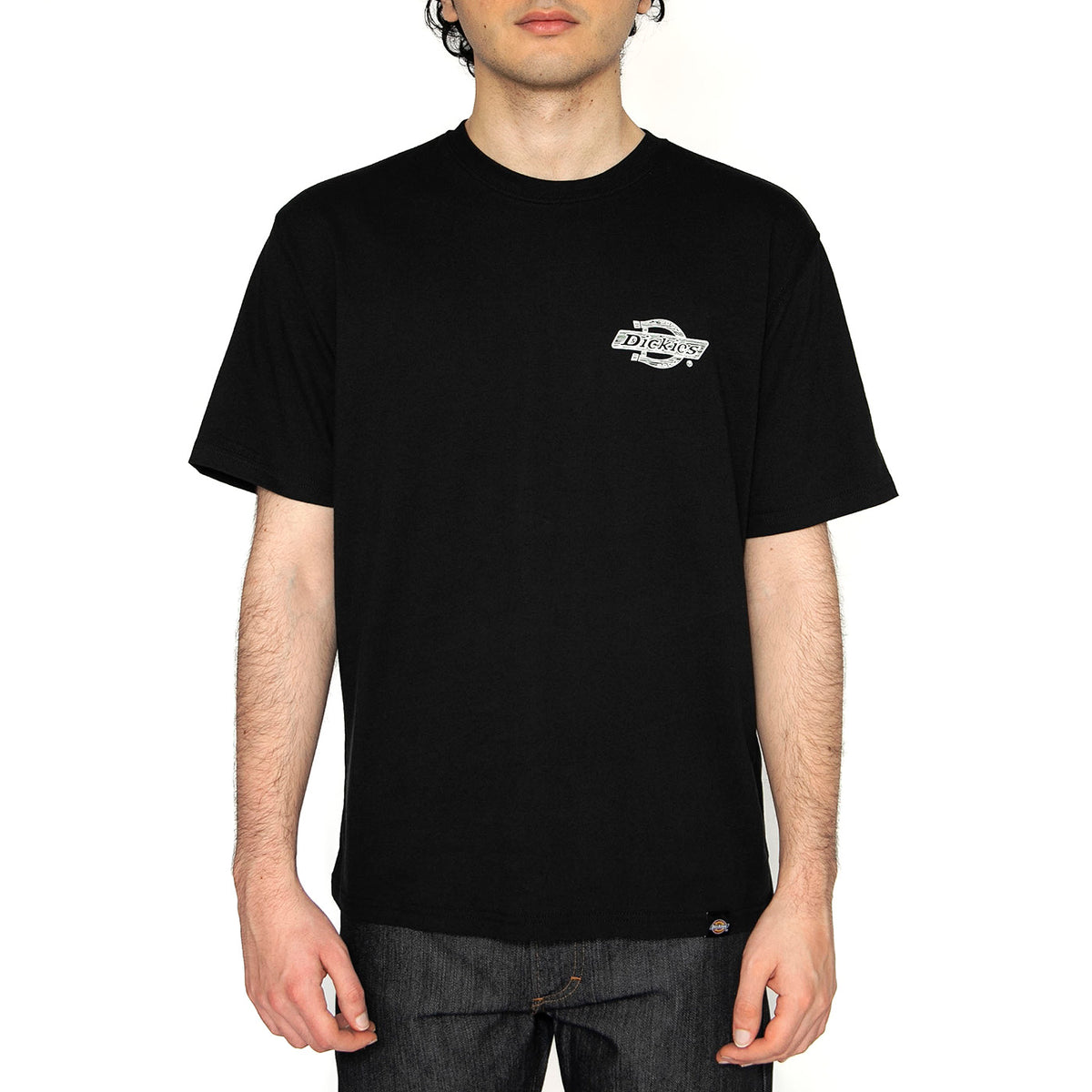 Wood Logo Tee Black - Maglietta Girocollo Uomo Nera DK0A4ZATBLK1 . DICKIES 