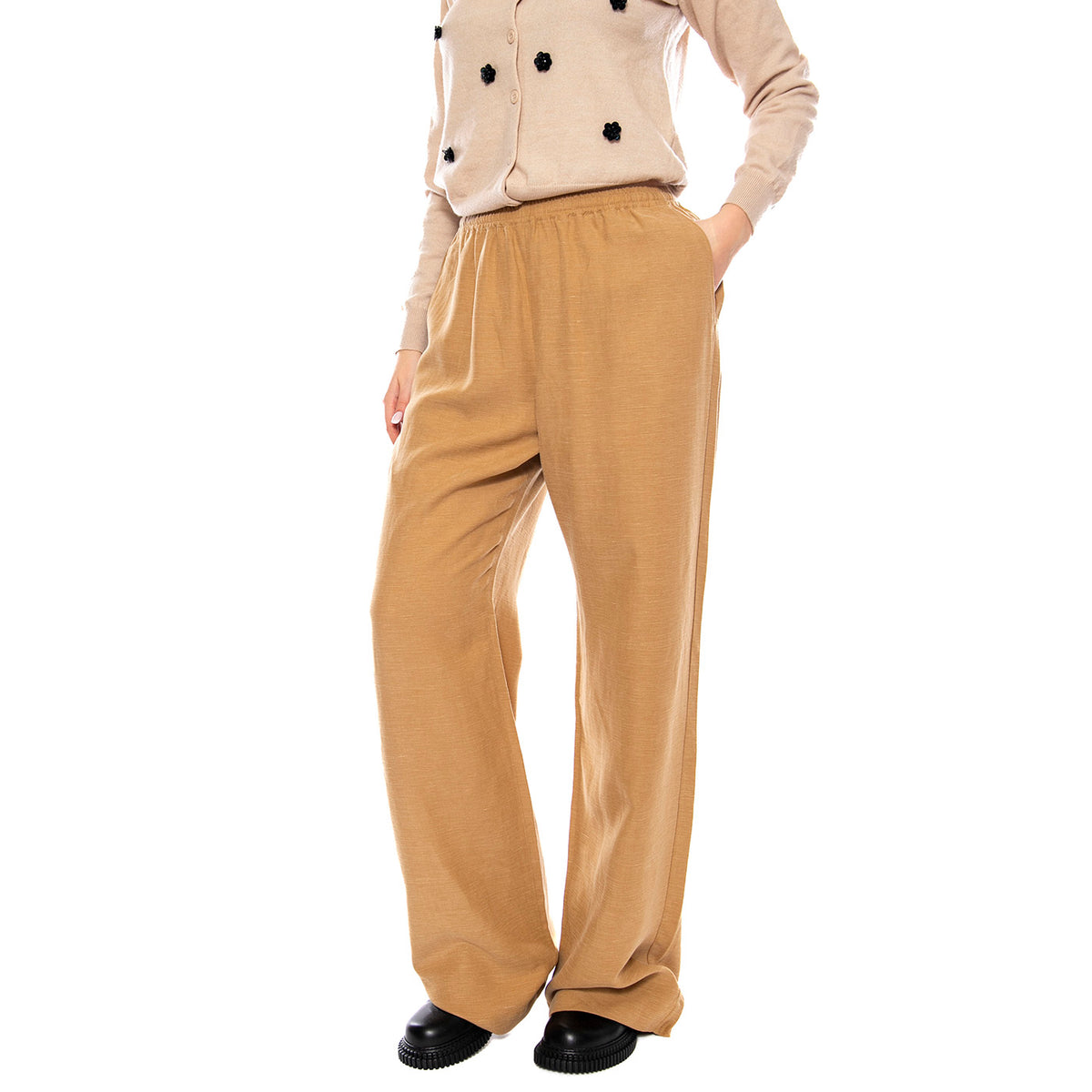 Lynelle Paperbag -- Pantaloni Donna Cammello 331417-988 . ELVINE 