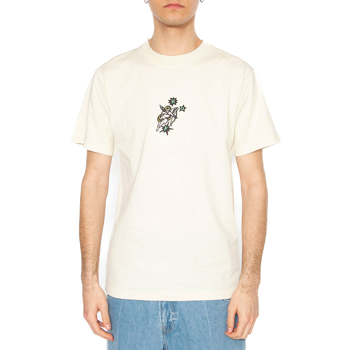 Cupid S/S Washed Tee Natural - Maglietta Girocollo Uomo Beige TS02404-NATUR . HUF 
