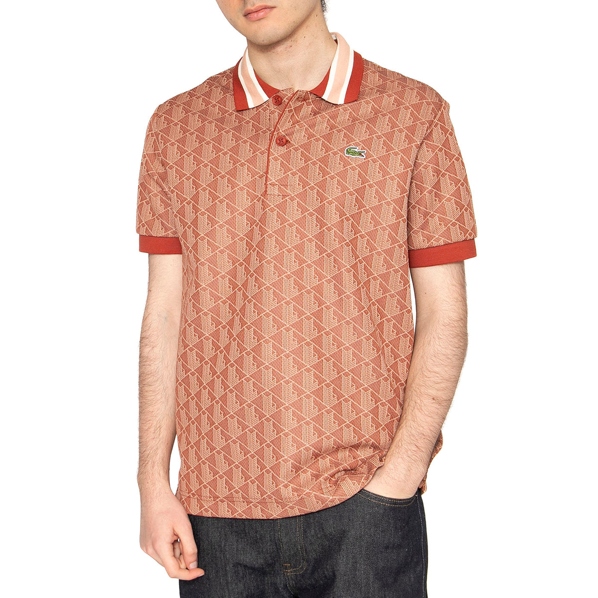 Maglietta M/C GTI Brown Polo Shirt - Polo Uomo Marrone DH1417-GTI . LACOSTE 