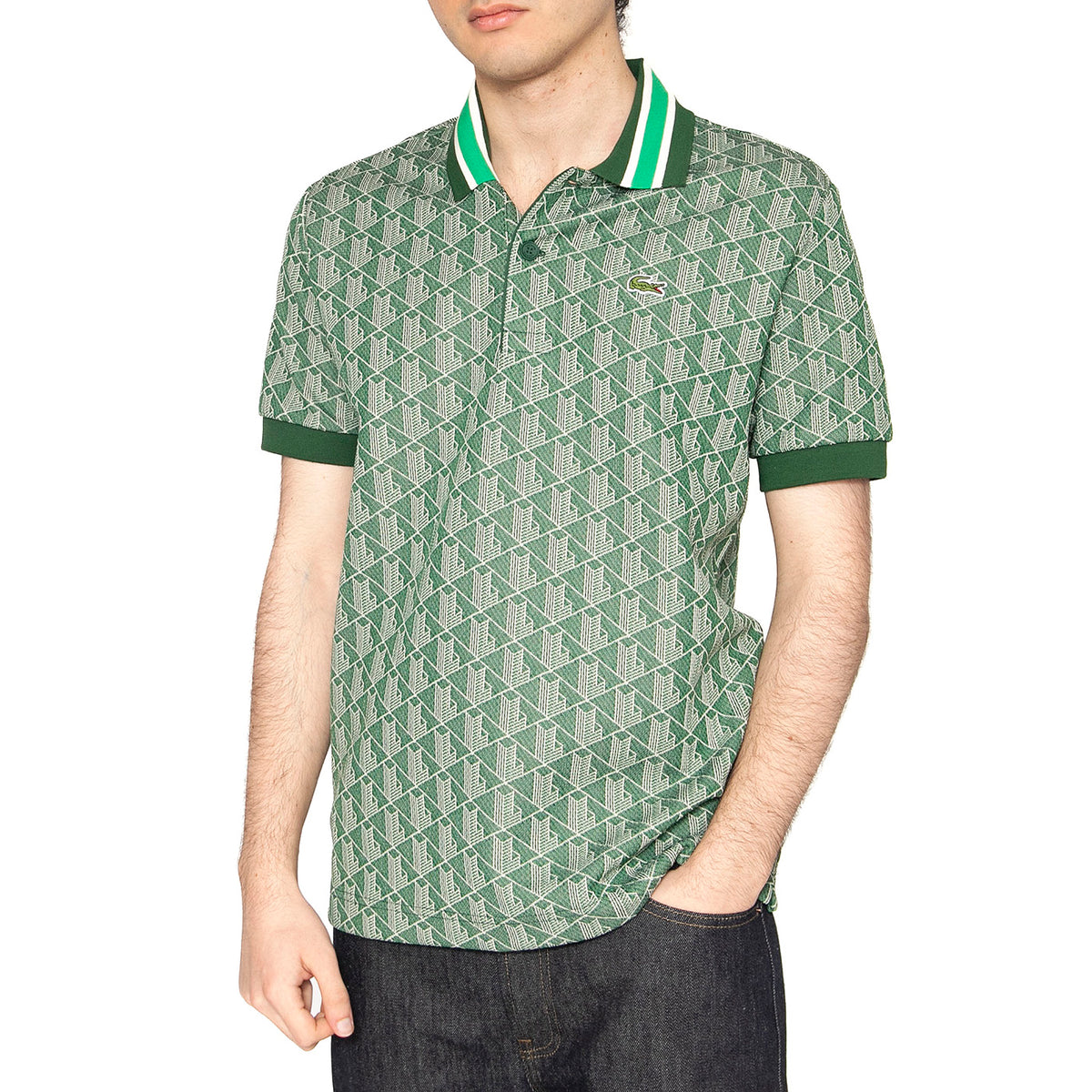 Maglietta M/C Hei Green Polo Shirt - Polo Uomo Verde DH1417-HEI . LACOSTE 