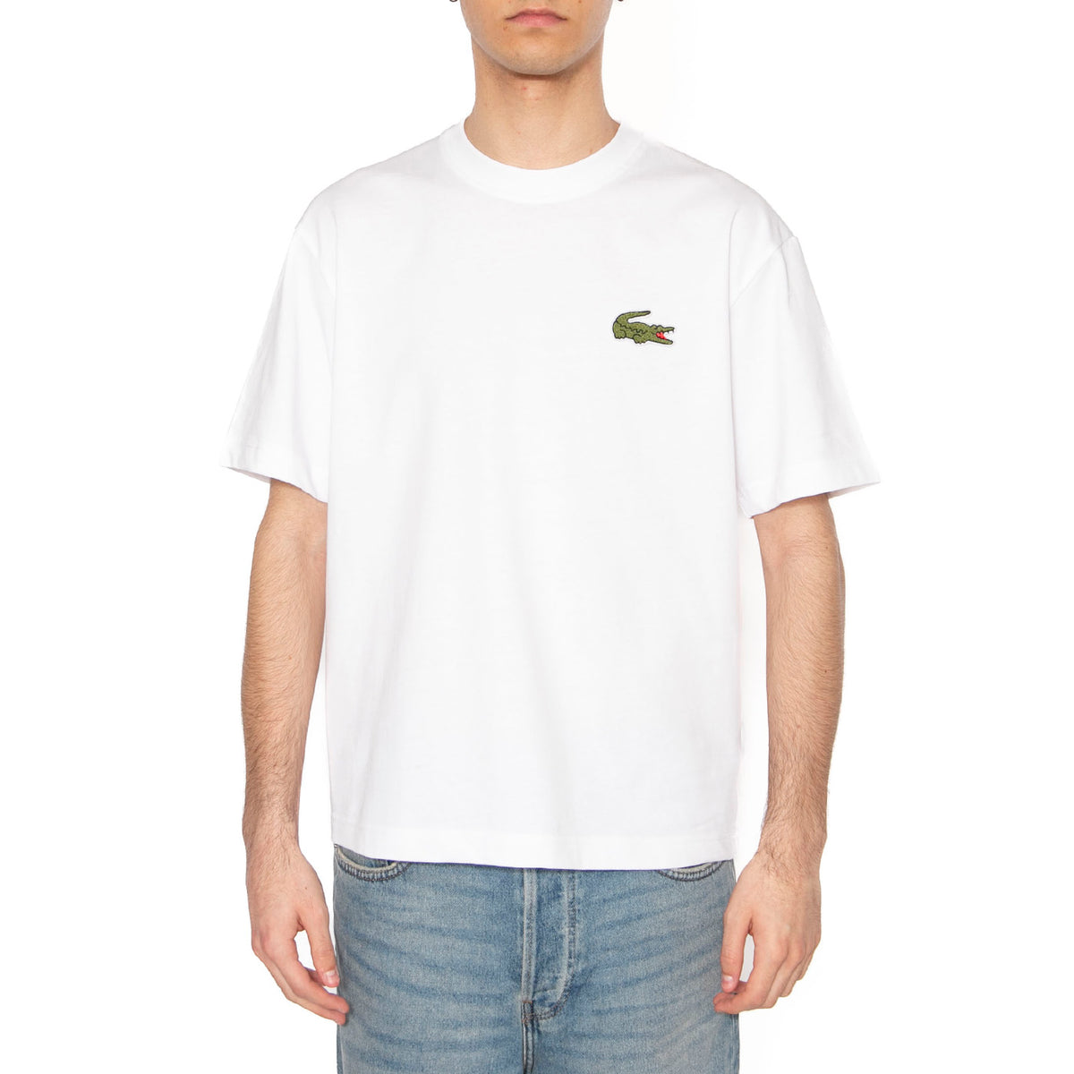 T-Shirt 001 Unisex White - Maglietta Girocollo Uomo Bianca TH2745-001 . LACOSTE 