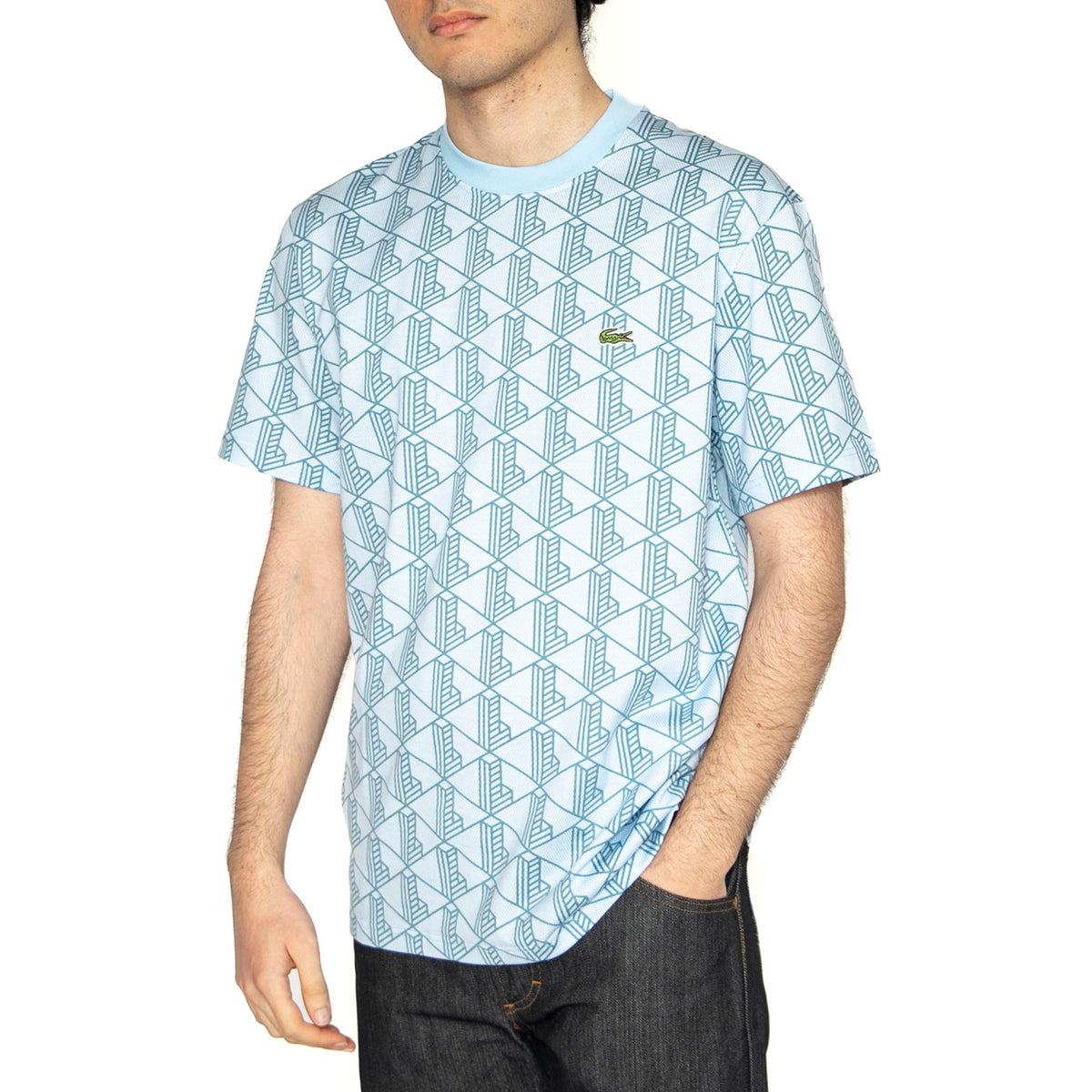 T-Shirt HI0 - Maglietta Girocollo Uomo Multicolore TH2831-HI0 . LACOSTE 