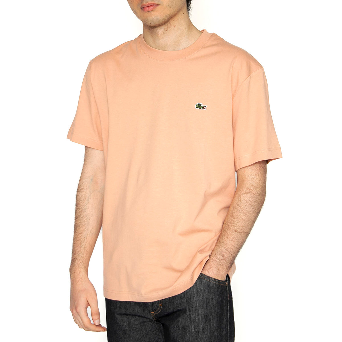 T-Shirt ZIH Pink - Maglietta Girocollo Uomo Rosa TH7318-ZIH . LACOSTE 