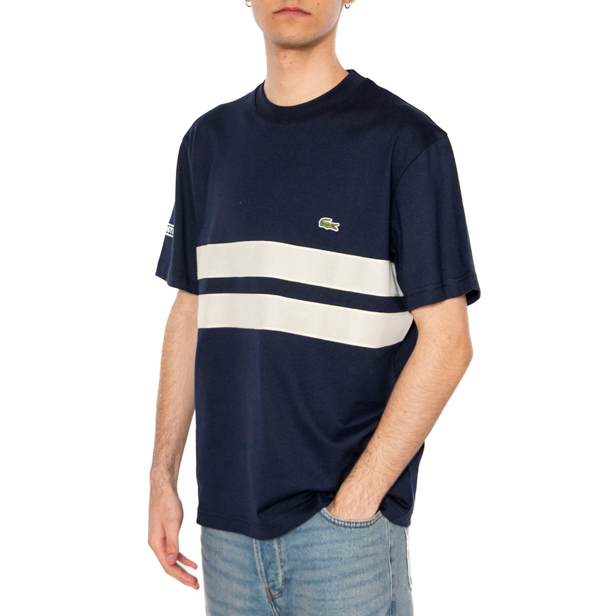 T-Shirt 166 Blue - Maglietta Girocollo Uomo Blu TH9769-166 . LACOSTE 