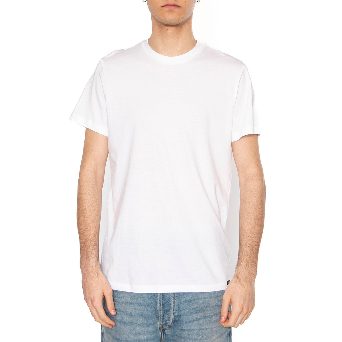 Twin Pack Crew White - Set da Due Magliette Girocollo Uomo Bianca e Nera 112117018 . LEE 