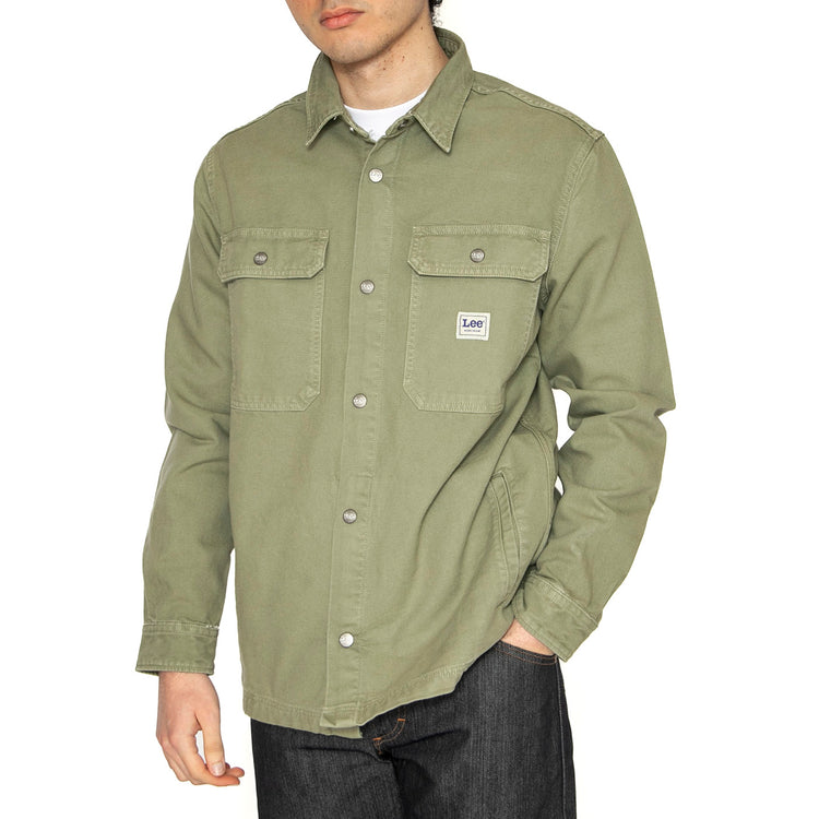 Workwear Overshirt Mercantile Green - Camicia Uomo Verde 112364123 . LEE 