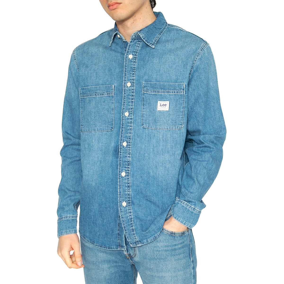Workwear Shirt 2_0 Mid Denim - Camicia Denim Jeans Uomo Blu 112364148 . LEE 