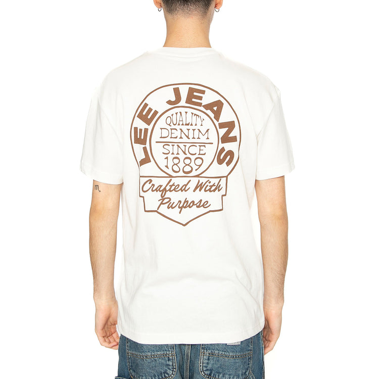 Relaxed Tee Ecru - Maglietta Girocollo Uomo Bianca 112364544 . LEE 
