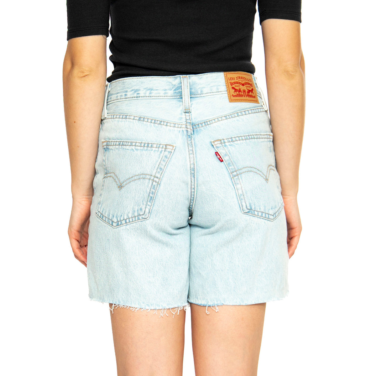 '94 Baggy Short Mister Twister Cut Hem - Bermuda Denim Jeans Donna Blu 001JO-0002 . LEVIS 