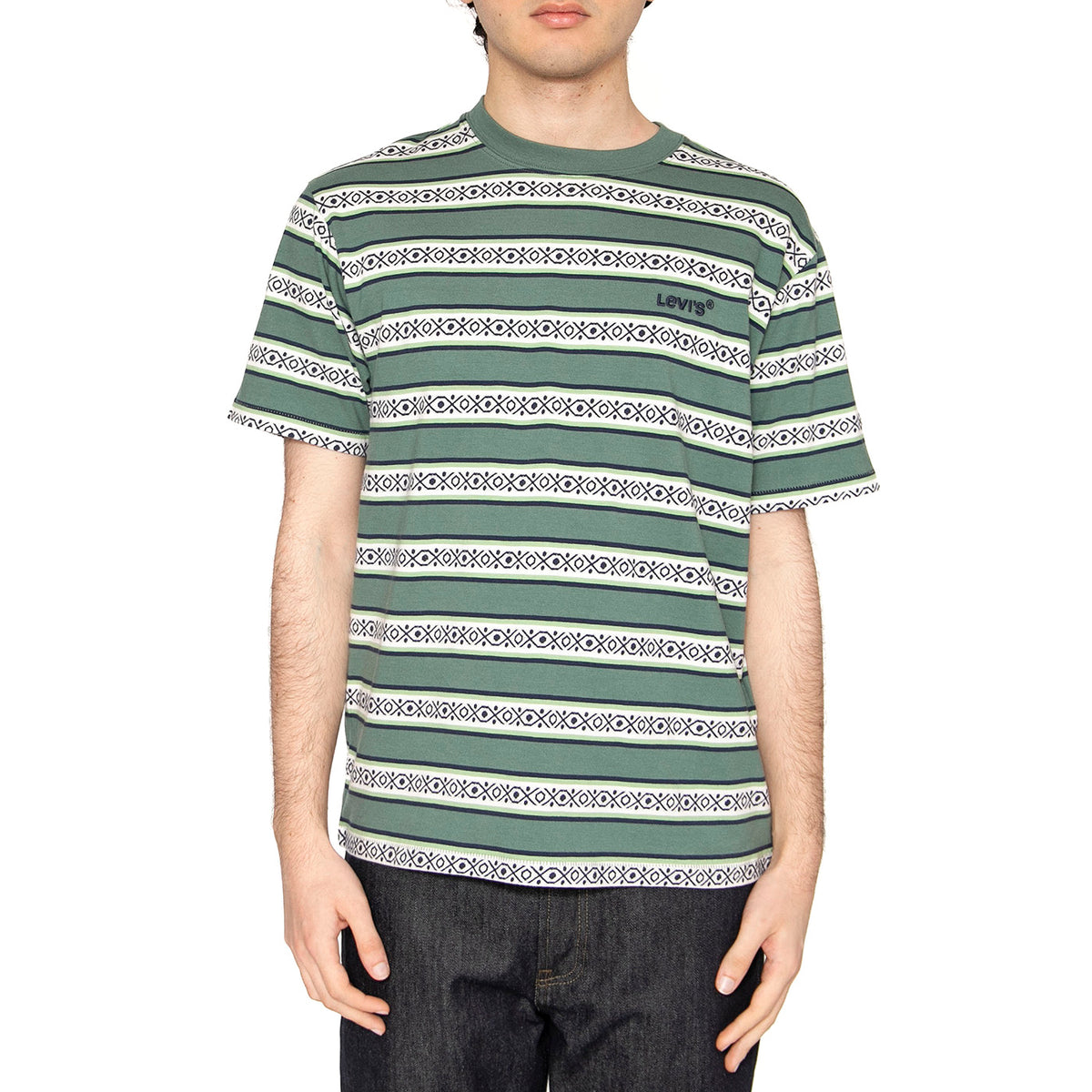 Red Tab Vitage Tee Otis Geo Stripe Dark - Maglietta Girocollo Uomo Multicolore A0637-0089 . LEVIS 