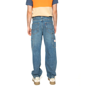 568 Loose Straight Double Knee Detroit Wash - Pantaloni Denim Jeans Uomo Blu A7367-0003 . LEVIS 