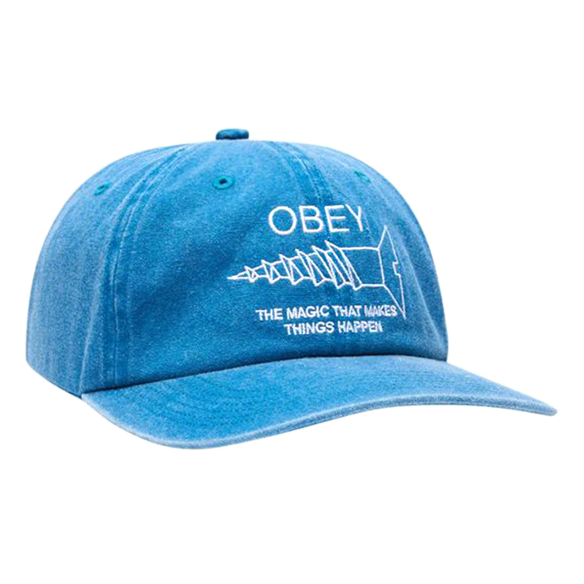 Pigment Things Happen 6 panel Strapback Pigment Blue - Cappellino con Visiera Blu 100580407-BLU . OBEY 