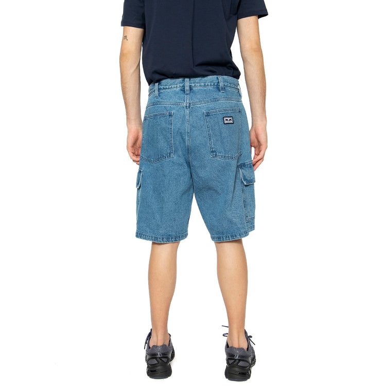 Bigwig Baggy Denim Cargo Short Light Indigo - Bermuda Uomo Blu 172100085-LIN . OBEY 