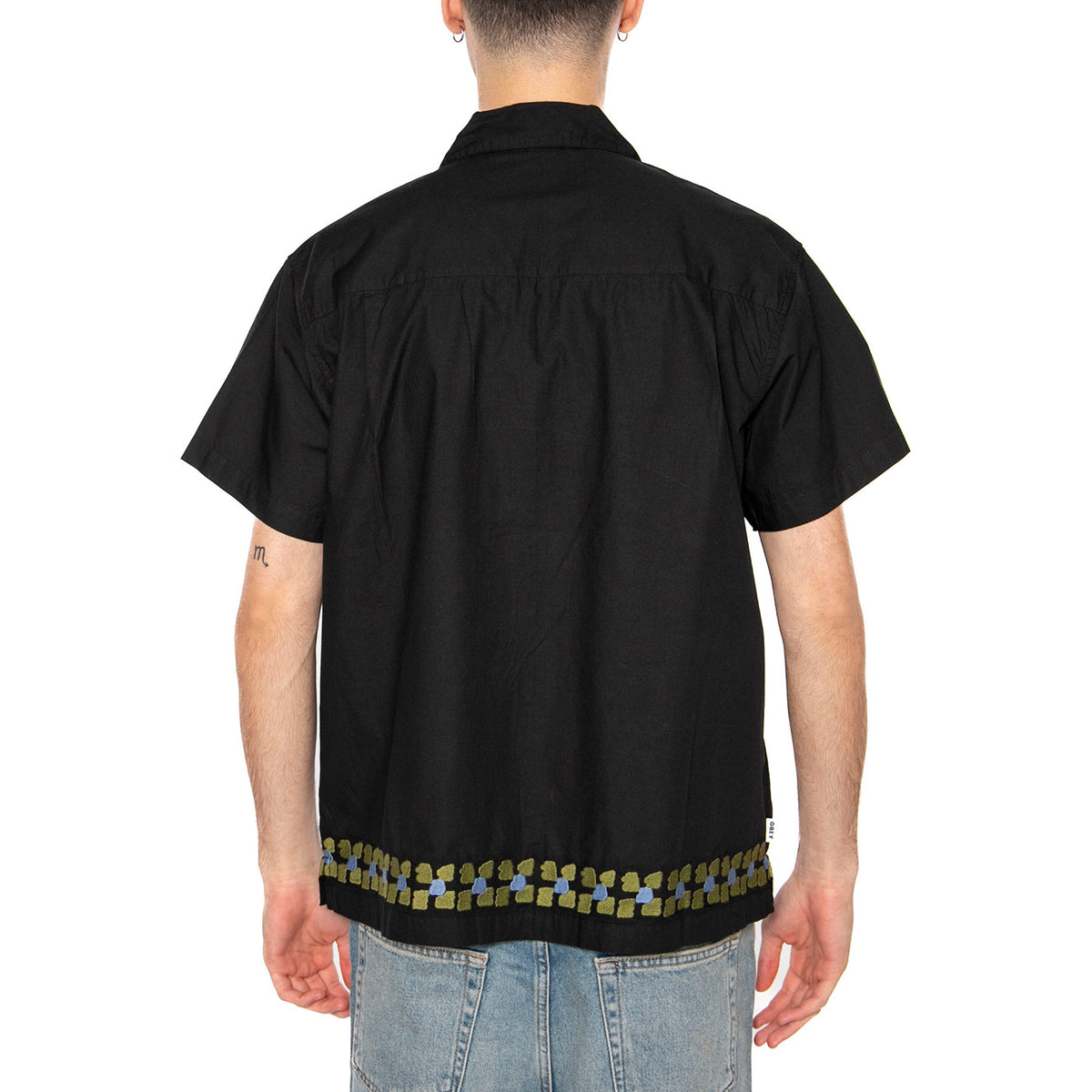 Ruben Woven SS Black Multi - Camicia Maniche Corte Uomo Nera 181210440-BKM . OBEY 