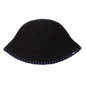Julien Crochet Bucket Hat Black - Cappello da Pescatore in Maglia Nero 200520025-BLK . OBEY 