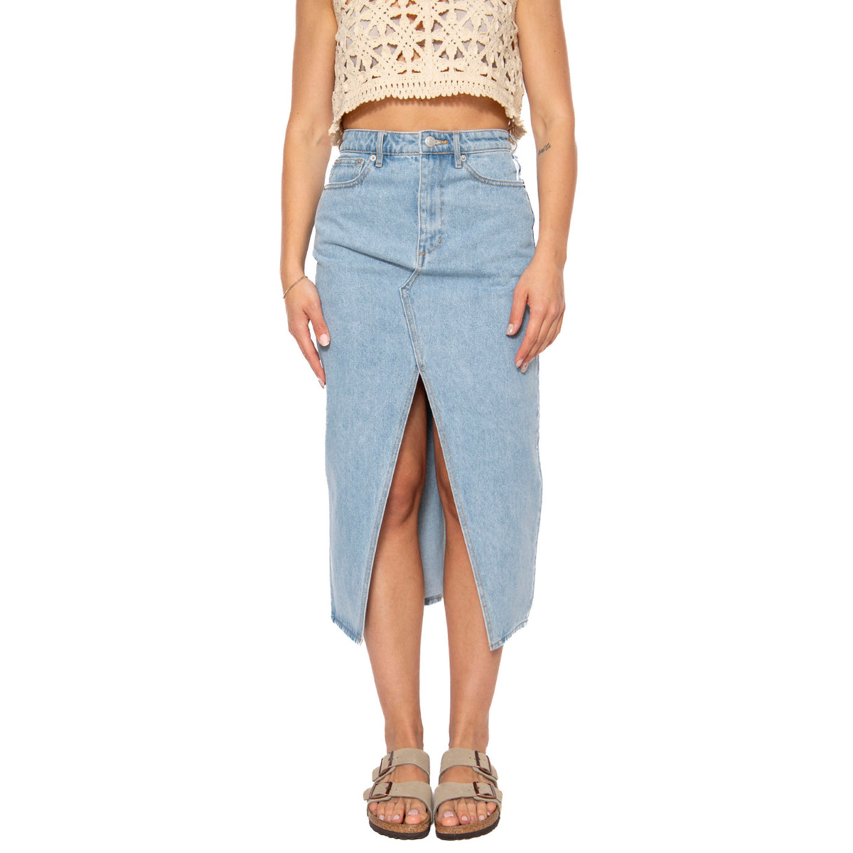 Simplex Denim Skirt Cirrus - Gonna Denim Jeans Blu 411550123-CIU . OBEY 