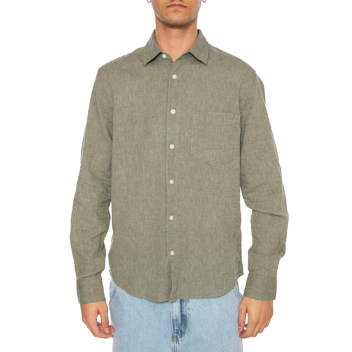 Onscaiden Life Shirt Noos Green - Camicia Mancihe Corte Uomo Verde 22031804-VRD . ONLY & SONS 