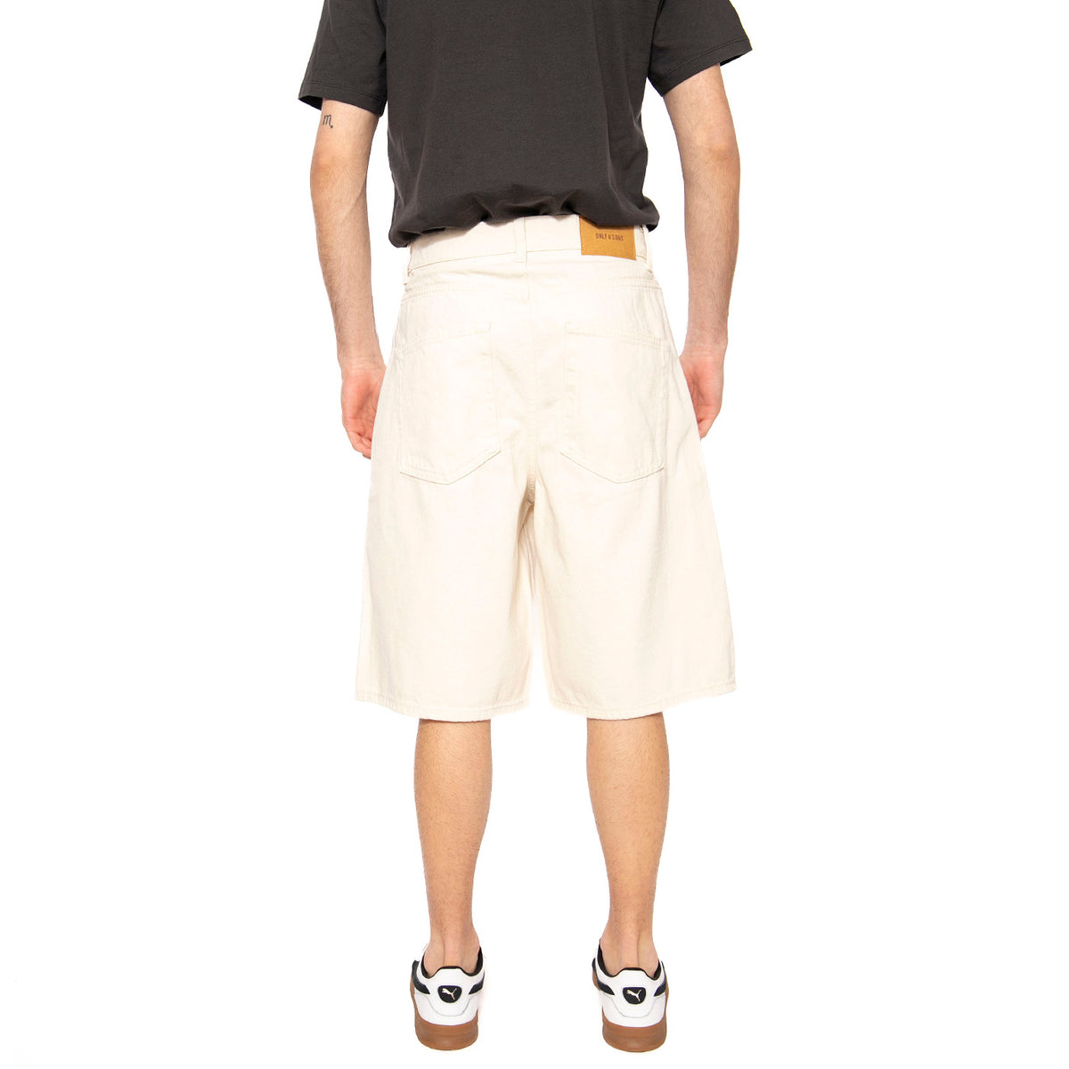 Carl Balloon Ecru 4145 Pim Denim Shorts Ecru - Bermuda Uomo Bianchi 22034145-4770064 . ONLY & SONS 
