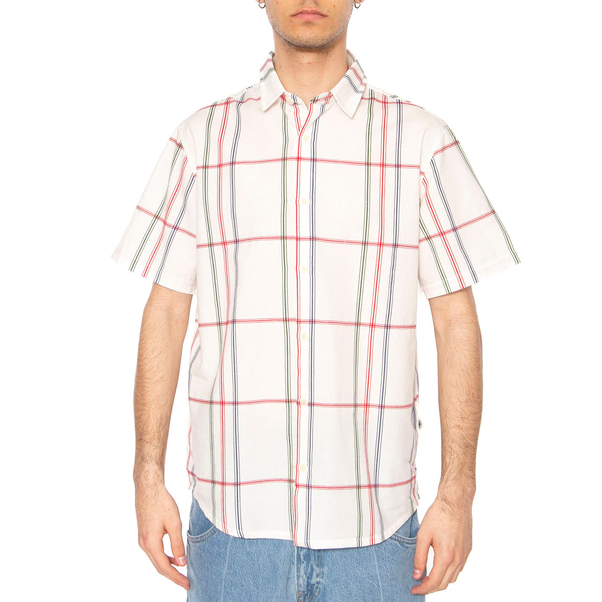 Cambric Stripe Tom Shirt Multicolor - Camicia Maniche Corte Uomo Multicolore MSH00199-MULTICOLOR . THINKING MU 