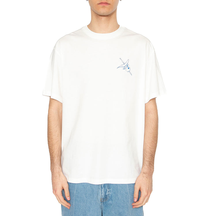 Chiringuito Aaron Tee White - Maglietta Girocollo Uomo Bianca MTS00444-WHITE . THINKING MU 