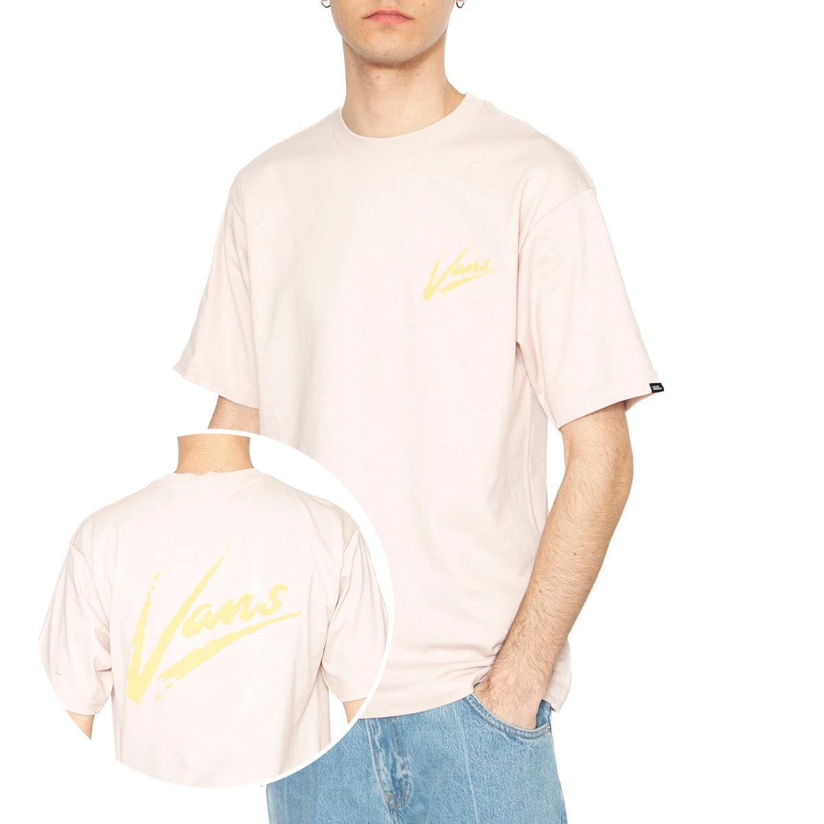 Dettori Loose SS Sepia Rose - Maglietta Girocollo Uomo Rosa VN000K42O3N1 . VANS 