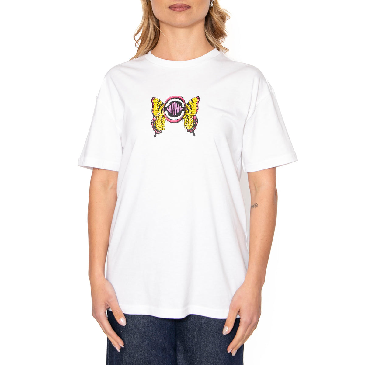 ETHEREAL OS SS White - Maglietta Girocollo Donna Bianca VN000NXCWHT1 . VANS 