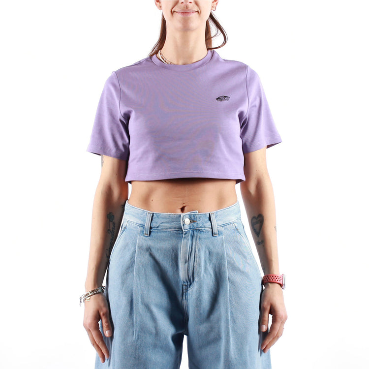 W STYLE 76 II CREW CROP SS PURPLE HAZE - Maglietta Girocollo Cropped Donna Viola VN000P5V6PH1 . VANS 