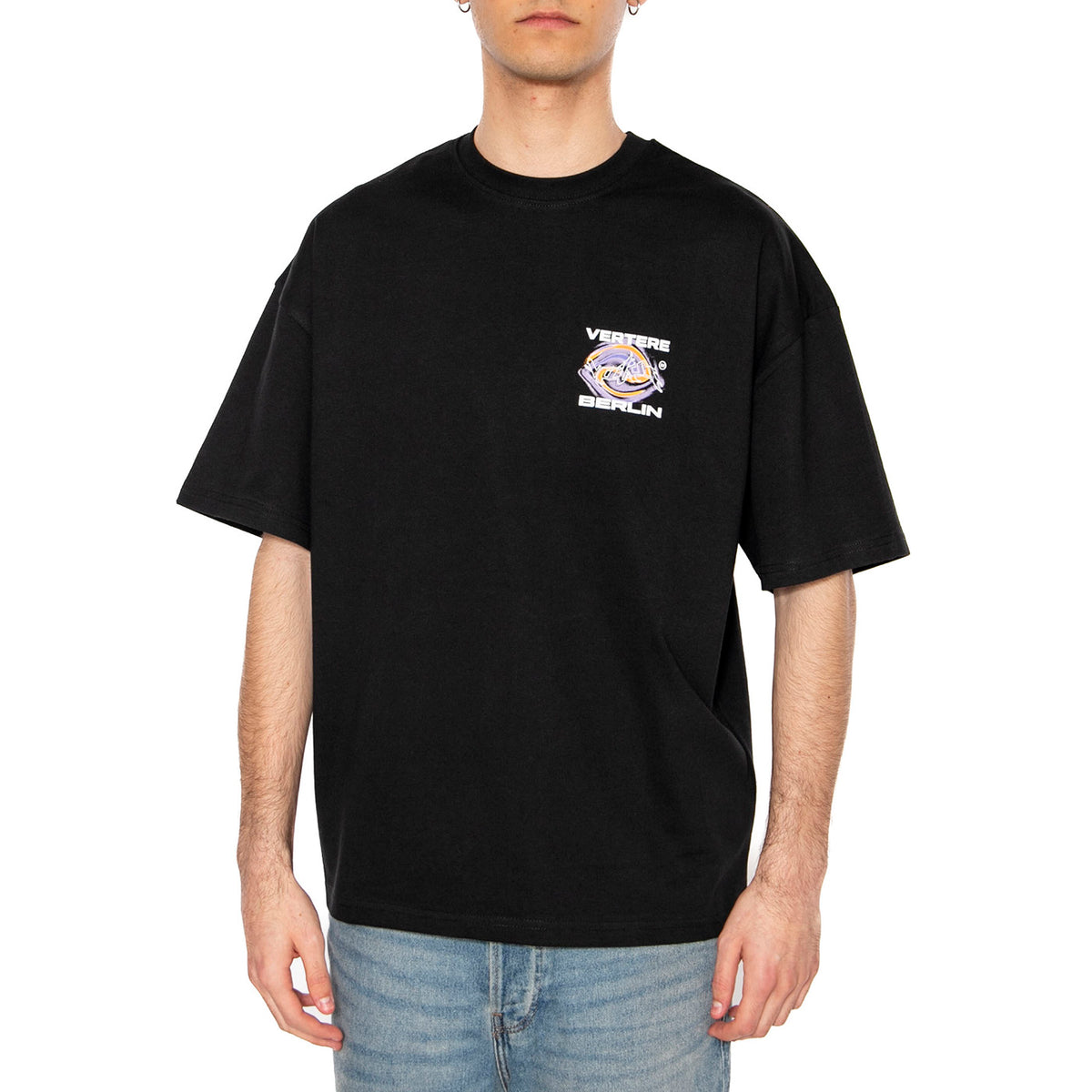 Hypno T-Shirt Black - Maglietta Girocollo Uomo Nera VER-T287-BLK . VERTERE BERLIN 