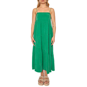 Vestido largo amplio verde - Abito Donna Verde 51W/41220 . WILD PONY 