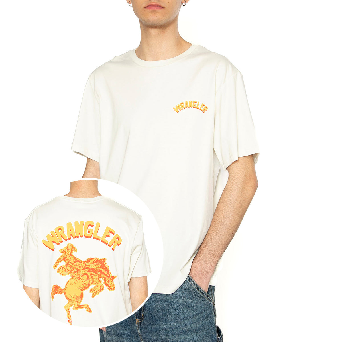 Graphic Tee Vintage White - Maglietta Girocollo Uomo Bianca 112362797 . WRANGLER 