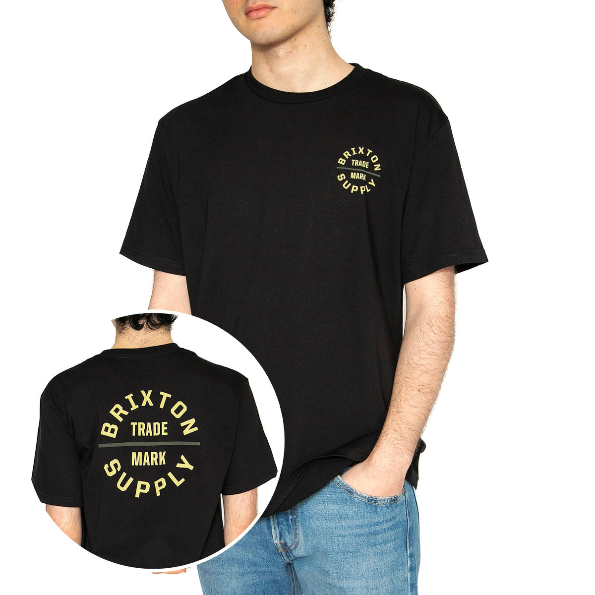 Oath V S/S STT - Maglietta Girocollo Uomo Nera 16410-BSWOS . BRIXTON 