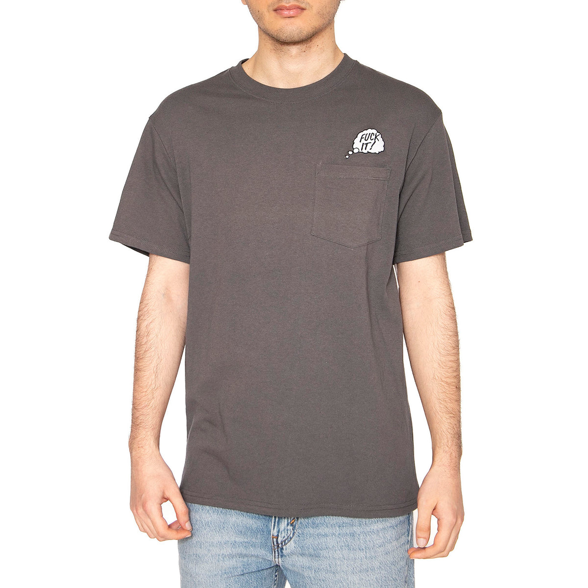 In The Pocket S/S Tee Grey - Maglietta Girocollo Uomo Grigia TS01723-CHARC . HUF 
