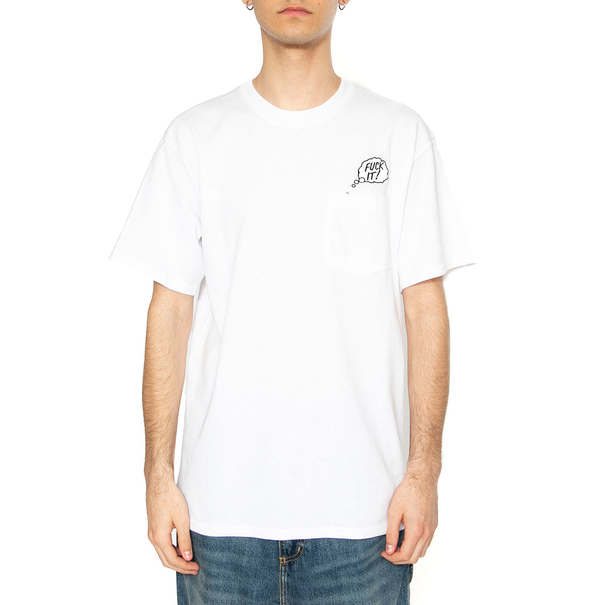 In The Pocket - Maglietta Girocollo Uomo Bianca TS01723-WHITE . HUF 