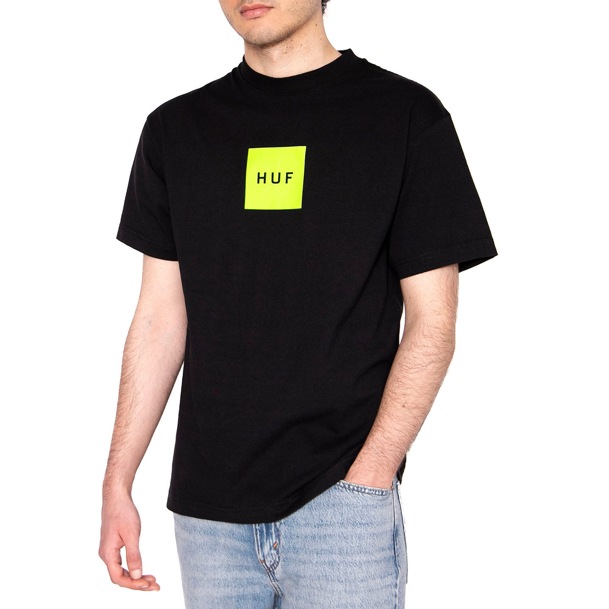 Huf Set Box S/S Tee Black - Maglietta Girocollo Uomo Nera TS01954-BLACK . HUF 