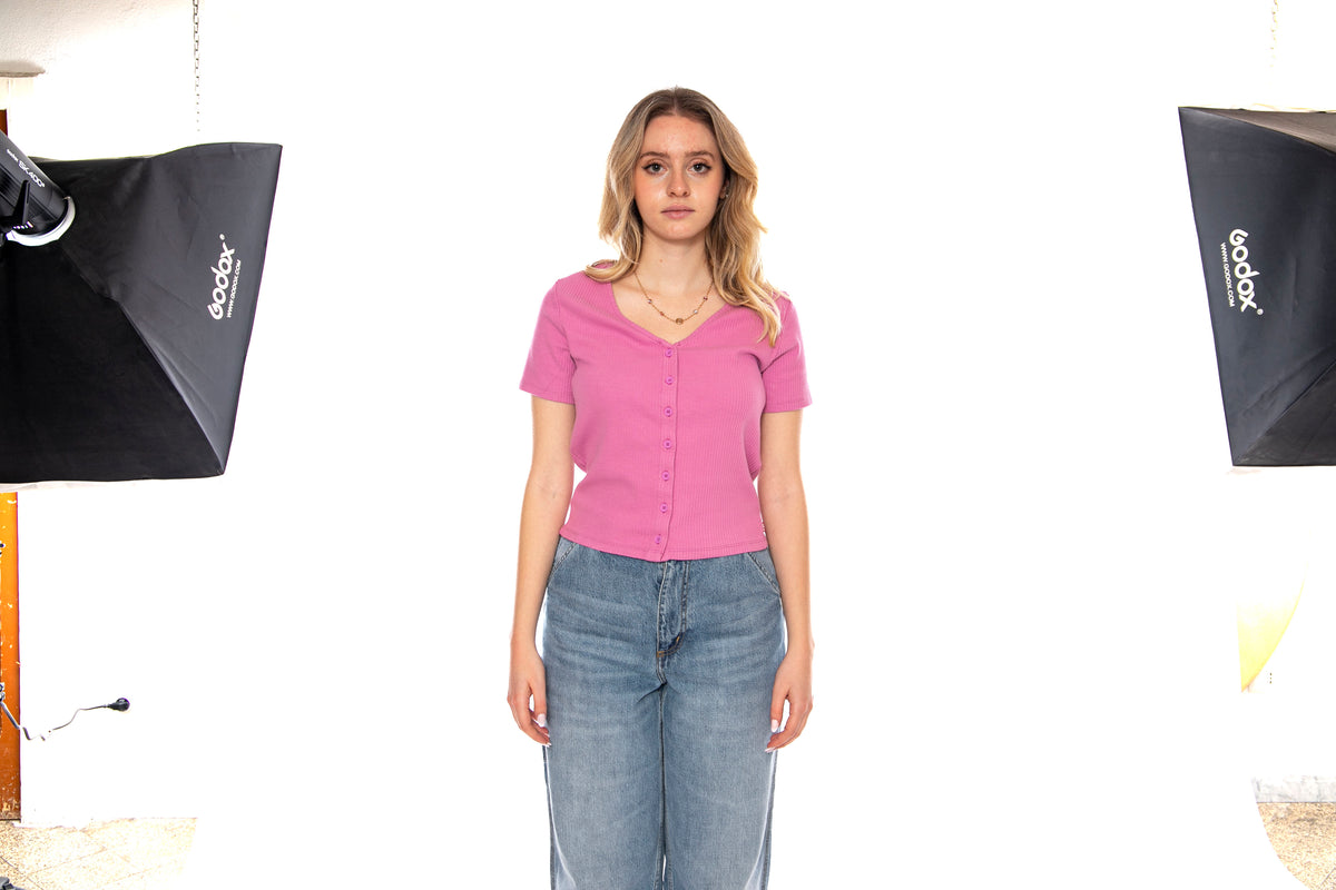 Levi's® T-Shirt con Bottoncini Muse -- Maglietta Donna Rosa A8782-0017 . LEVIS 