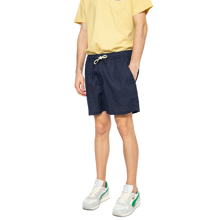 Navy Linen Shorts - Bermuda Uomo Blu 5002-01-5002-01 . OAS 