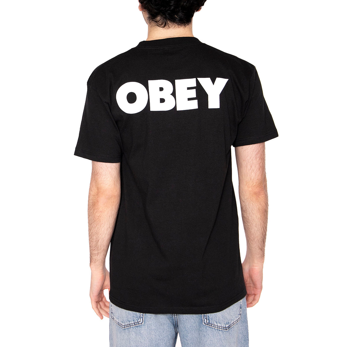 Bold Obey 2 Tee - Maglietta Girocollo Uomo Nera 165263016-BLK . OBEY 