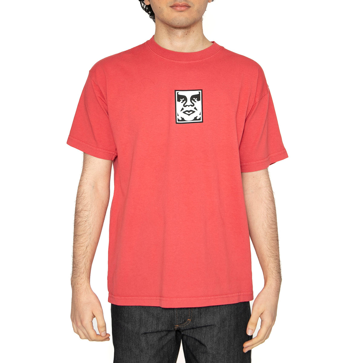 Icon Heavyweight Tee Red - Maglietta Girocollo Uomo Rossa 166913013-MIR . OBEY 