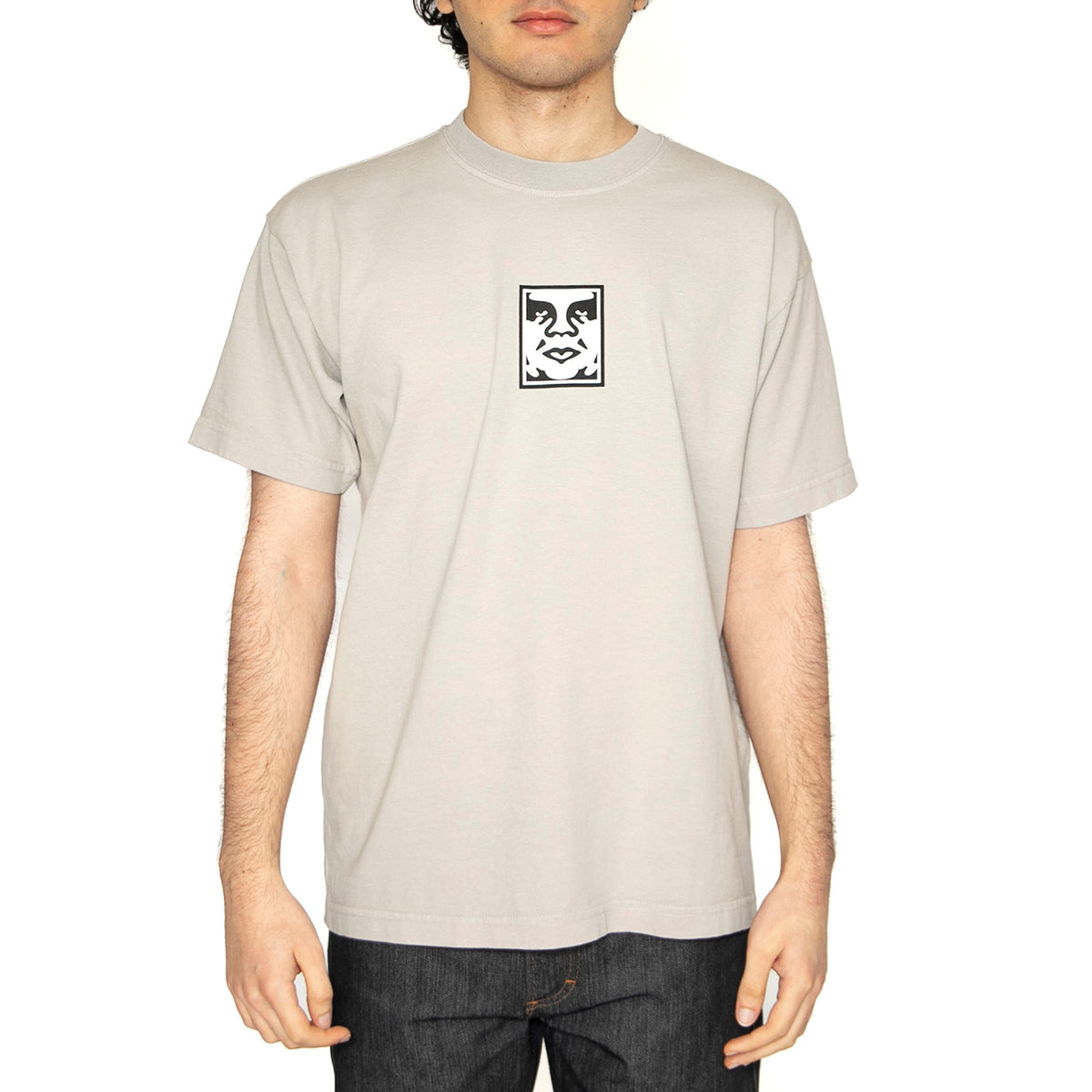 Icon Heavyweight Tee Gray - Maglietta Girocollo Uomo Grigia 166913013-SIG . OBEY 