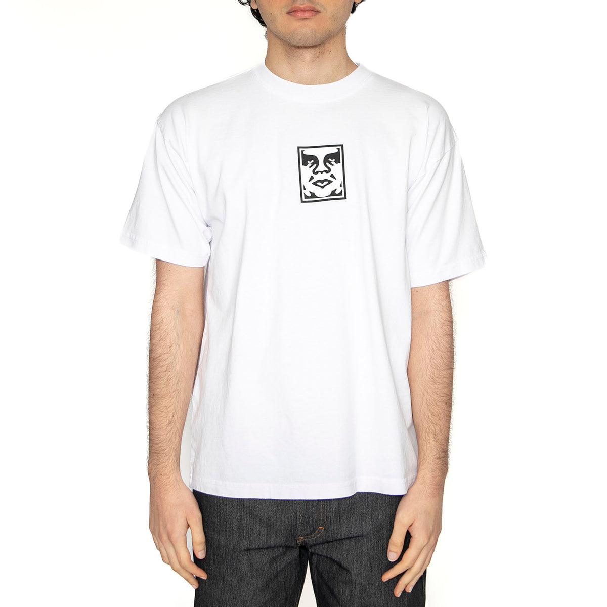 Icon Heavyweight Tee White - Maglietta Girocollo Uomo Bianca 166913013-WHT . OBEY 