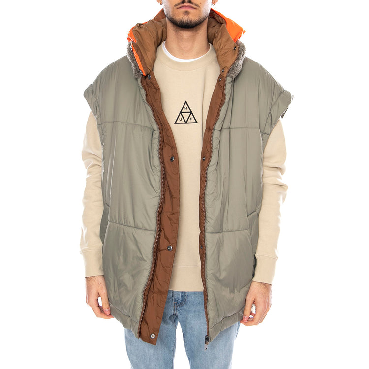 Kristian Conv Puffer Coat -- Giacca Uomo Pecan/Moss Green Reversibile con Cappuccio UGC1158696-PSG . UGG 