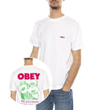 OBEY Art Studio Flowers Tee -- Camiseta Cuello Redondo Hombre Blanca Hombre OBEY